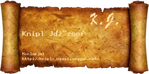 Knipl József névjegykártya