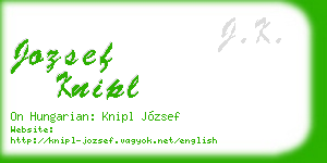 jozsef knipl business card